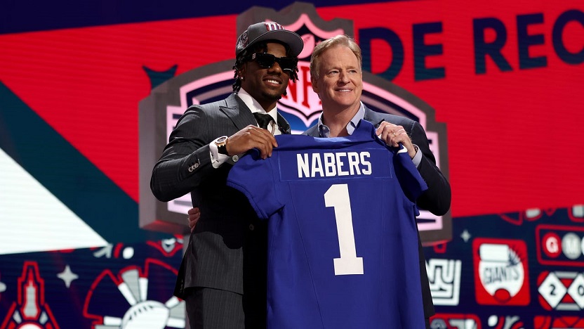 New York Giants draft wide receiver Malik Nabers med sjätte totalval